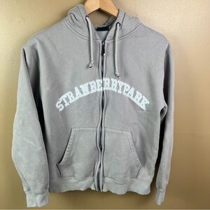Strawberry Park Hooded Jacket Full Zip Grey Men's Large House Sweatshirt